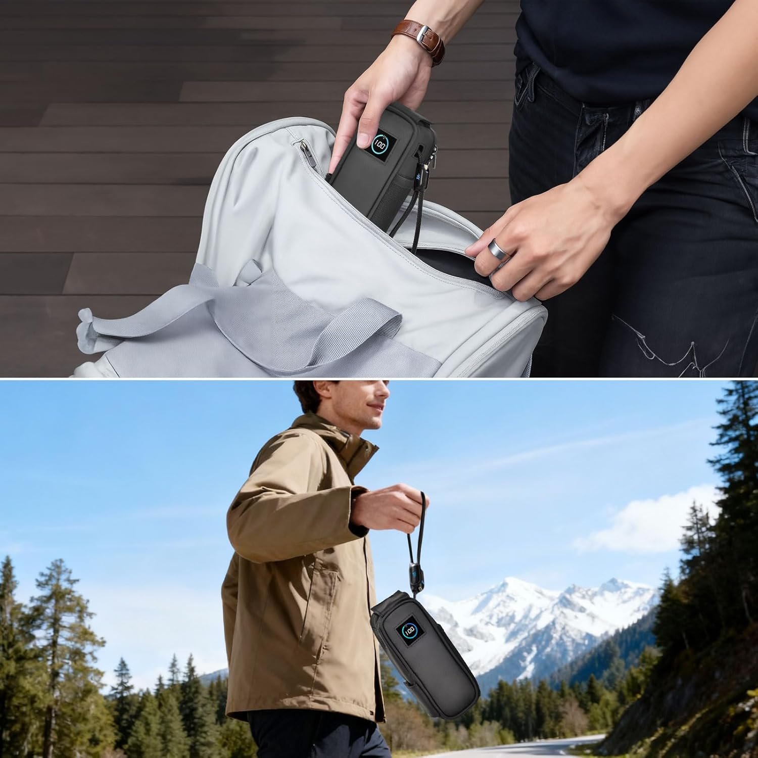 Case Compatible with Anker Laptop Power Bank 25,000mAh, Travel Carrying Holder for Portable Charger with Triple 100W USB-C Ports &Cables for Business Air Travel /Camping /Adventure Sports (Bag Only) - Image 5