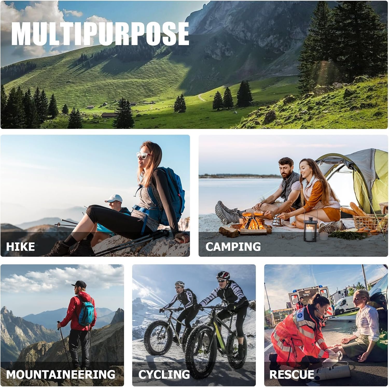 33oz Collapsible Water Bottles, 3-Pack Reusable Travel Foldable Water Bottles for Hiking Camping Running Bike, BPA-Free Water Bottle - Image 5