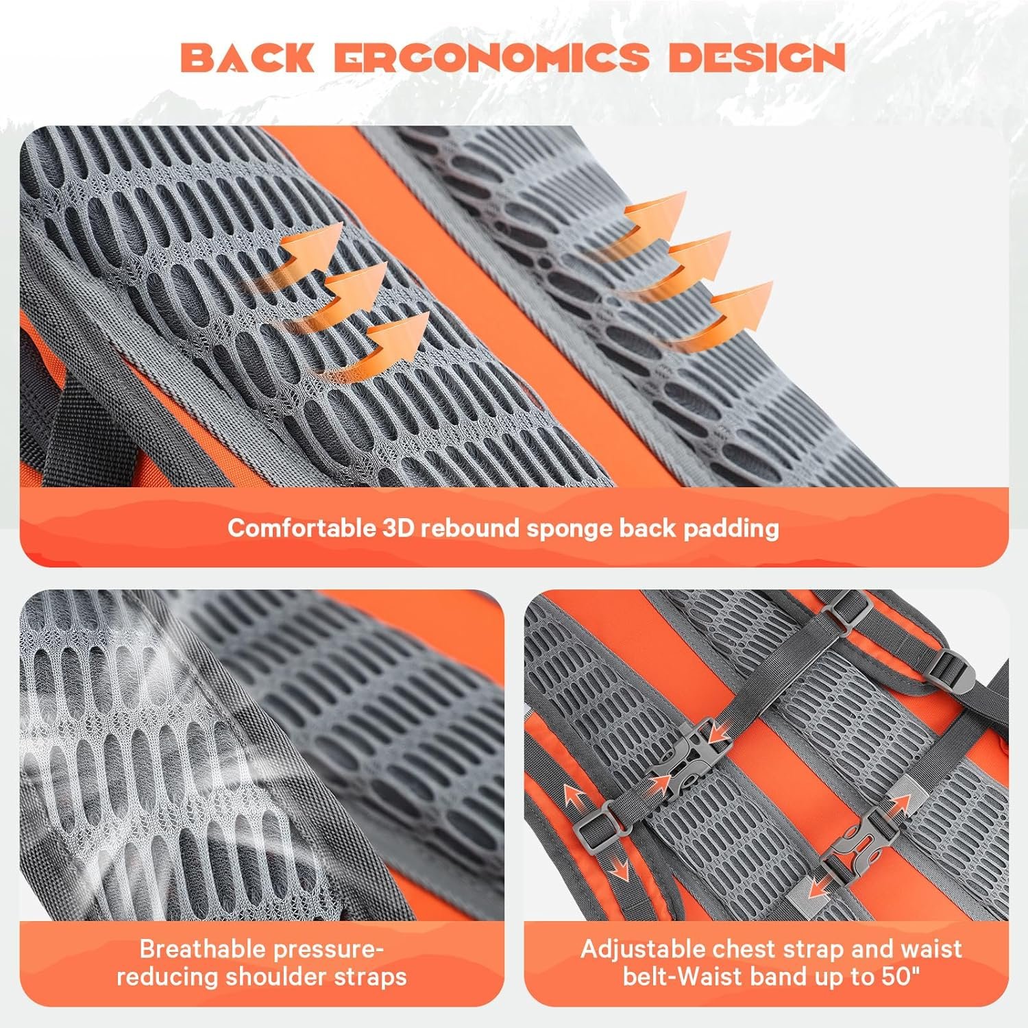 Maelstrom Hydration Hiking Backpack with 2L/3L Water Bladder, High Flow Bite Valve Water Backpack Men Women Lightweight Insulation for Hiking, Cycling, Running, Climbing, Camping - Image 5