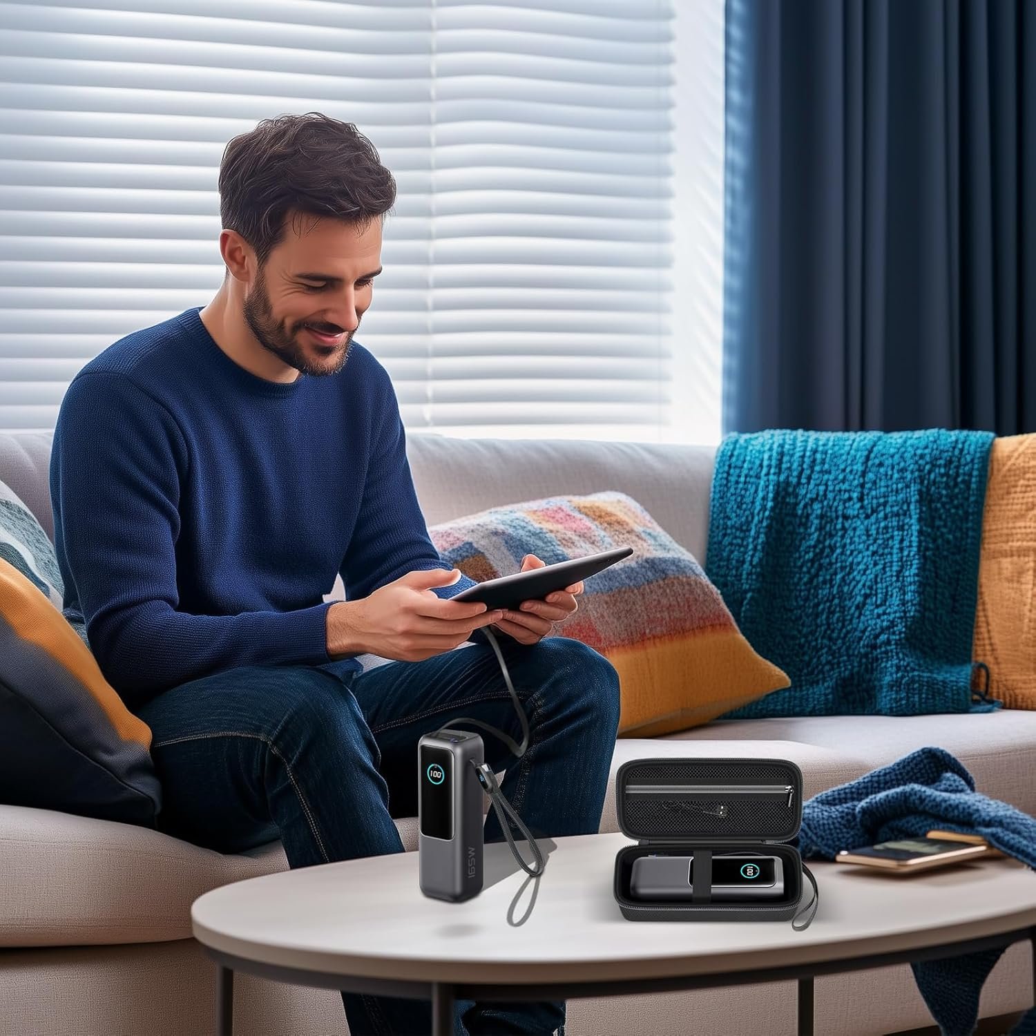 Case for Anker Prime/Laptop/ 737 Power Bank, Portable Charger Storage for Anker 3 in 1 Powerbank Battery Pack, Fast Charging Station 25000mAh/ 24000mAh/ 26,250mAh Holder Travel Pouch- Box Only - Image 7