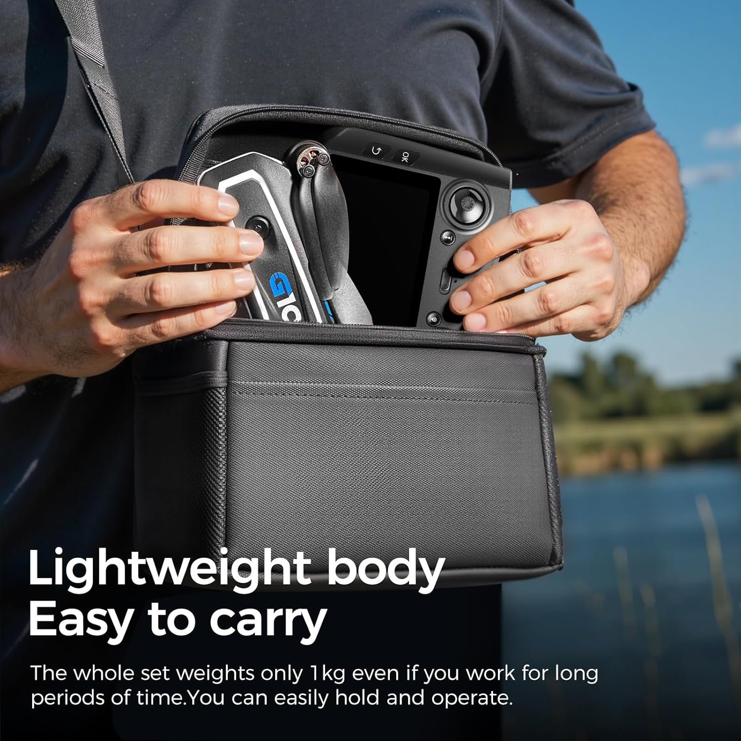 GPS Drone with 4K HD Camera EIS for Adults, 4.5 inch Screen on Remote Controller,FPV RC Drones with Auto Return, Follow Me and Lightweight,,2 PCS Batteries for Long Flight Time,Easy Fly Quadcopter for Kids & Beginners,Under 250g - Image 5