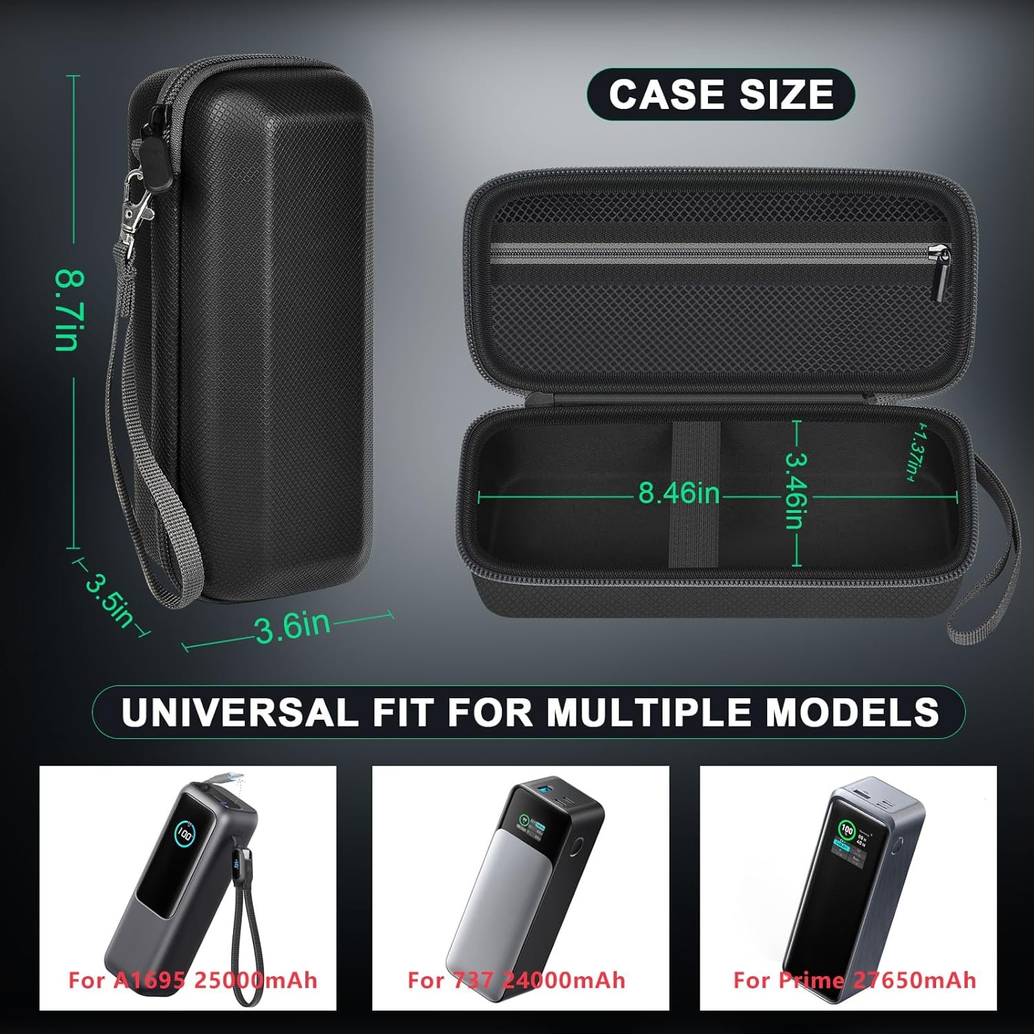 Case for Anker Prime/Laptop/ 737 Power Bank, Portable Charger Storage for Anker 3 in 1 Powerbank Battery Pack, Fast Charging Station 25000mAh/ 24000mAh/ 26,250mAh Holder Travel Pouch- Box Only - Image 2