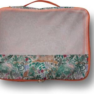 RIFLE PAPER CO. Soft Sided Packing Cubes Set of 3. Includes Small, Medium, Large and a Laundry Bag, Travel Must Have Accessory, Stylized Pattern, Safari
