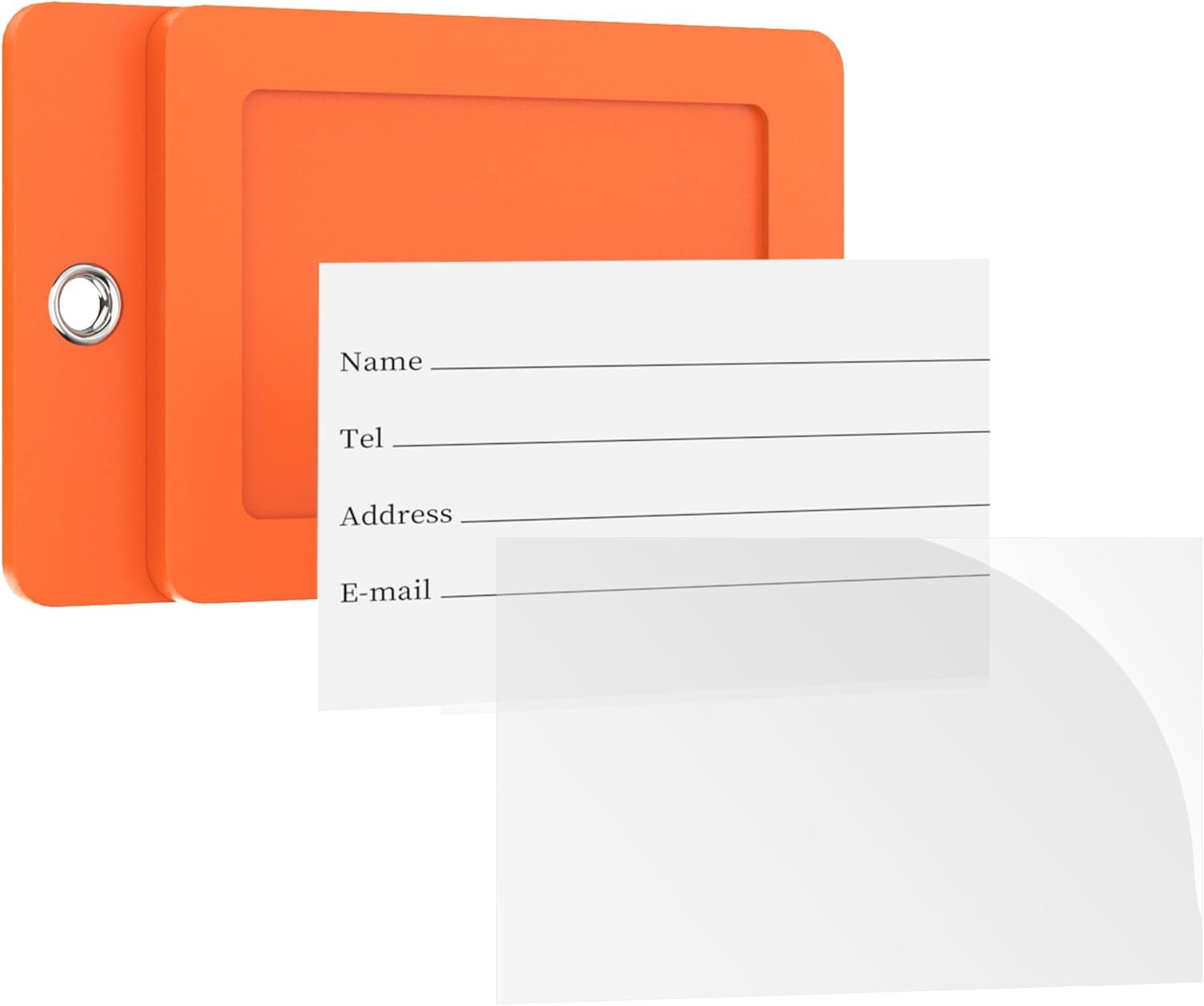 Gostwo 2 Pack Luggage Tags for Suitcases, 26 Initial Letter Travel Luggage Baggage Identification Labels ID Tag Fully Bendable Tags with Stainless Steel Loop (Orange) (Letter A) - Image 4