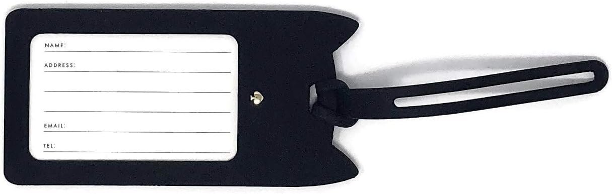Kate Spade New York Silicone Luggage Tag with Durable Strap, Black Cat - Image 4
