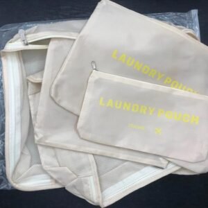 Laebevon 6 Pcs Packing Cubes, Multi-functional Clothing Sorting Packages, Travel Carry On Luggage Organizers Storage Bags, Travel Packing Compression Pouches (Beige)