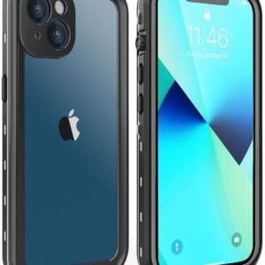 for iPhone 13 Case Waterproof Shockproof Dustproof Full-Body Sturdy with Camera Lens Protector and Built-in Screen Protector,Underwater Full Sealed Cover Protective for iPhone 13(Black)