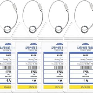 Princess Cruise Luggage Tag Holder by Cruise On [4 Pack] Fits All Princess Ships & Tags, Cruise Essentials 2026 & 2027 – Clear Luggage Tags