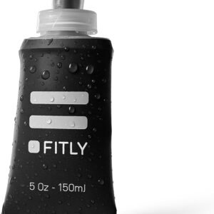 FITLY Soft Flask – Shrink As You Drink Soft Water Bottle for Hydration Pack – Folding Water Bottle Ideal for Running, Hiking, Cycling, Climbing & Rigorous Activity