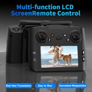 Drones with Camera for Adults 4K, GPS Drone with 4.5” LCD Screen Controller Follow Me Auto Return 5G Long Range Transmission Foldable FPV Drone for Beginners Under 249g