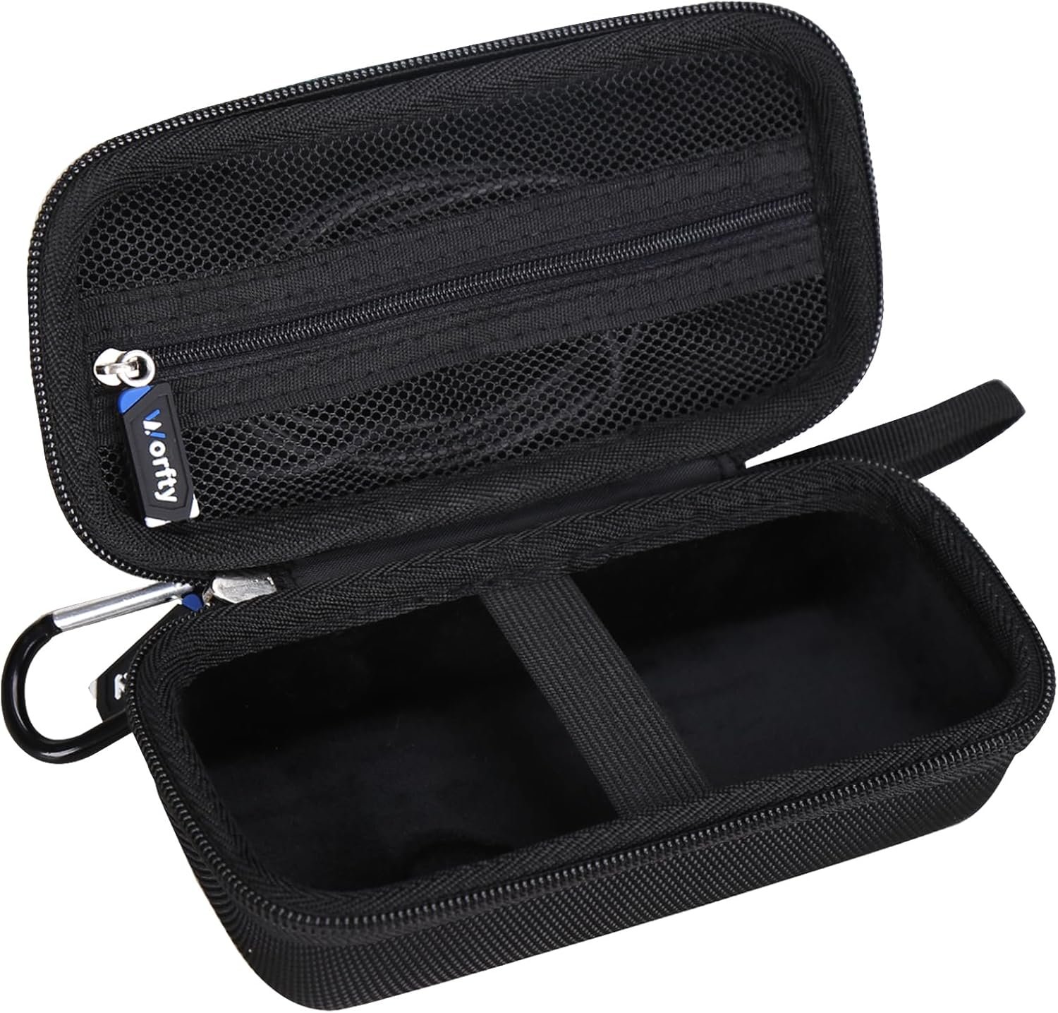 worfty Case for VRURC for VEGER for charmast Portable Power Bank Built-in Cables - Travel Protective Carrying Storage Bag (Case Only) (Black) - Image 9