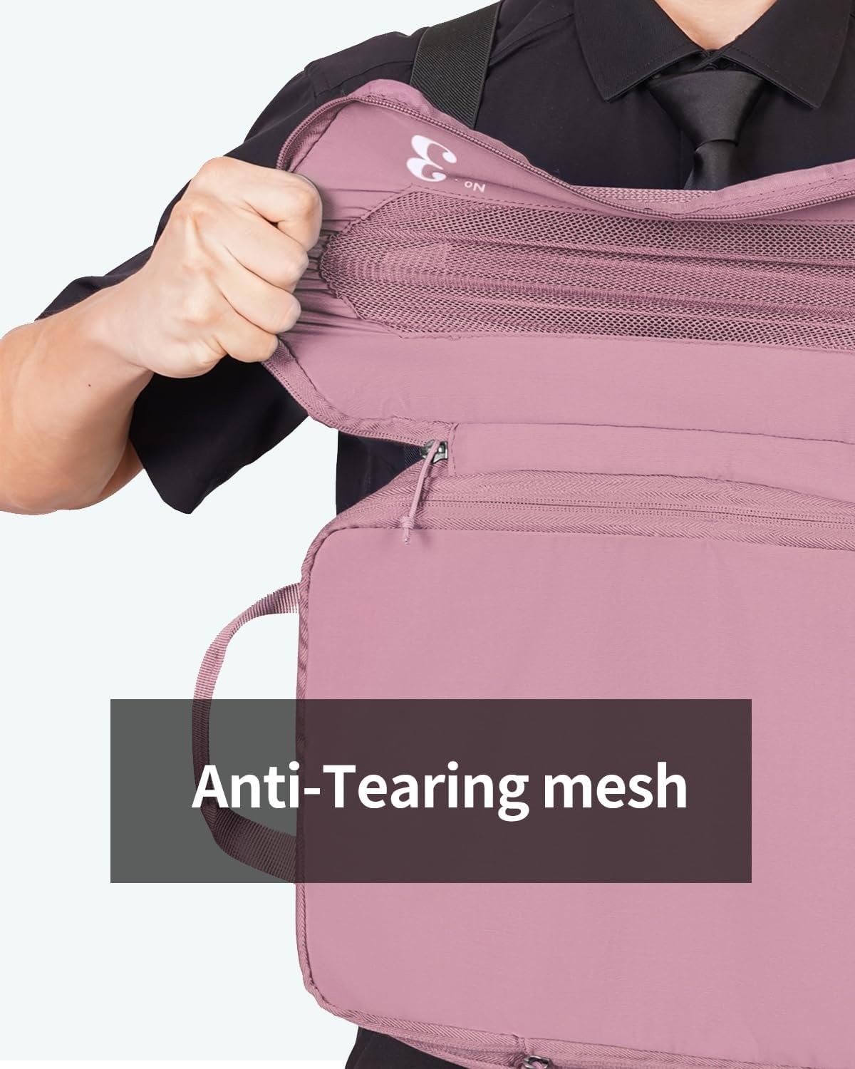 ECOHUB 5 Set Compression Packing Cubes for Suitcases Organiser Bags Set Travel Essentials with Shoe Bag for Traveling Tear-resistant Travel Accessories with ID Tag Expandable Packing Bags(Pink) - Image 5