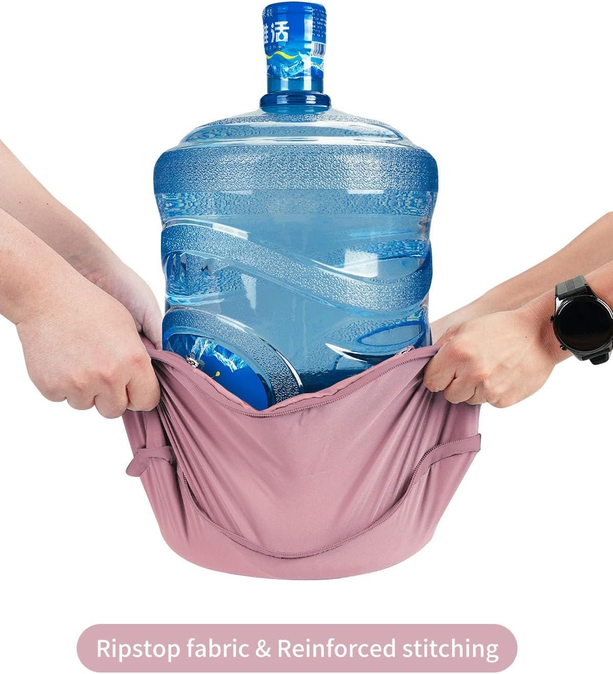 ECOHUB 5 Set Compression Packing Cubes for Suitcases Organiser Bags Set Travel Essentials with Shoe Bag for Traveling Tear-resistant Travel Accessories with ID Tag Expandable Packing Bags(Pink) - Image 4