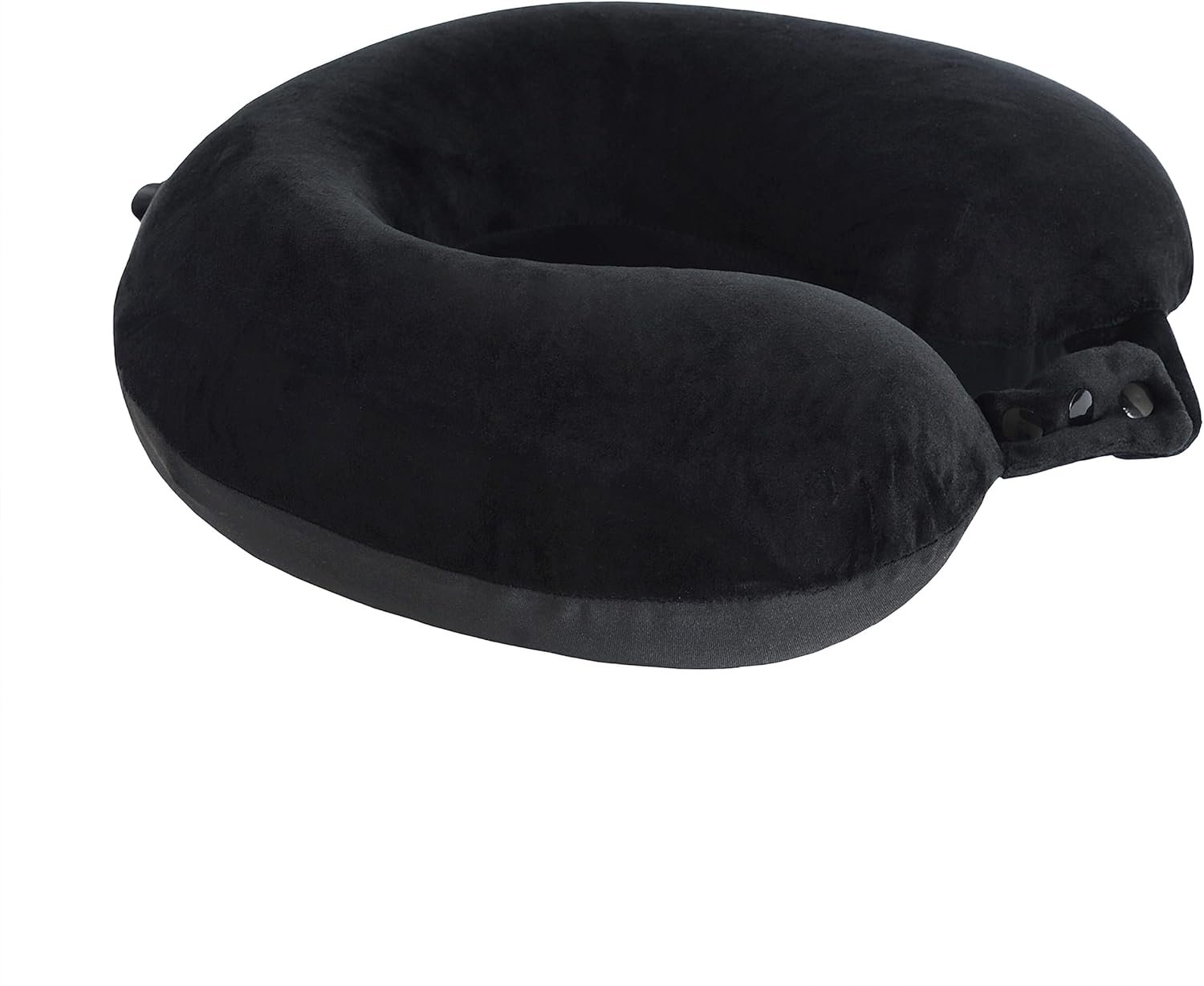Travel Neck Pillow, Top Memory Foam Pillow for Head Support, Ideal for Airplanes, Cars, and Home Recliners, Adjustable and Soft (Black) - Image 3