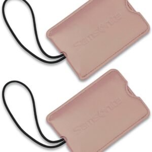 Samsonite 2-Pack Vinyl ID Tags, Dusty Rose