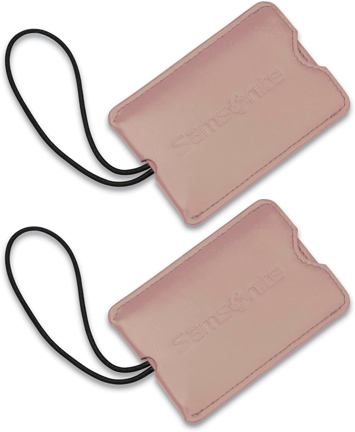 Samsonite 2-Pack Vinyl ID Tags, Dusty Rose