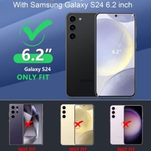 Temdan Designed for Samsung Galaxy S24 Case,Waterproof Built-in Lens & Screen Protector [Full Body Shockproof][Military Drop Proof][IP68 Underwater] Phone Case for Galaxy S24 5G-Black (2024)