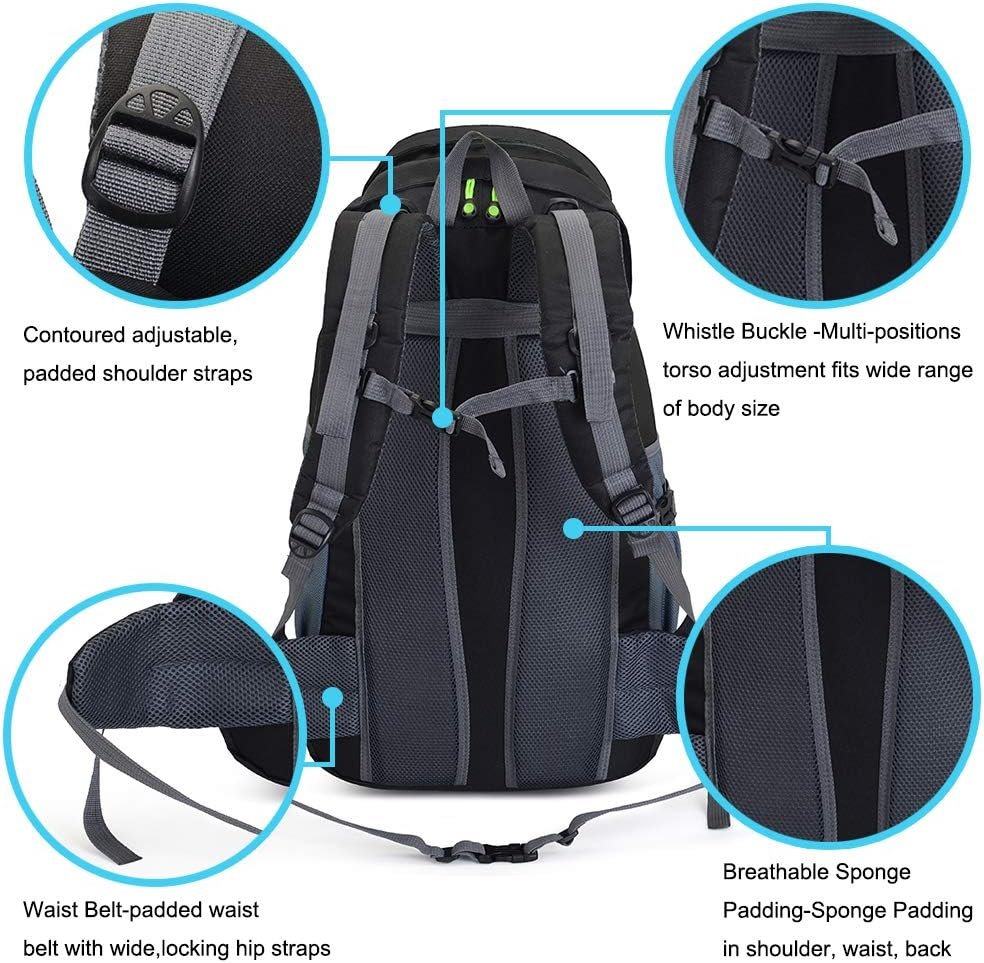 50L Hiking Backpack, Waterproof Lightweight Daypack for Outdoor Camping Travel - Image 3