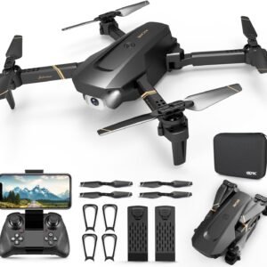 4DRC V4 Drone with Camera 1080P FPV Foldable Mini Drone for beginners adults, Gravity Control, Auto-Follow, Trajectory Flight,One Key Take Off, 2 Batteries, Drones for Kids