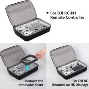 JSVER Carrying Case for DJI Mini 3 Pro/Mini 3 – Hard Shell Travel Storage Case With RC/RC-N1 Remote Controller and Accessories