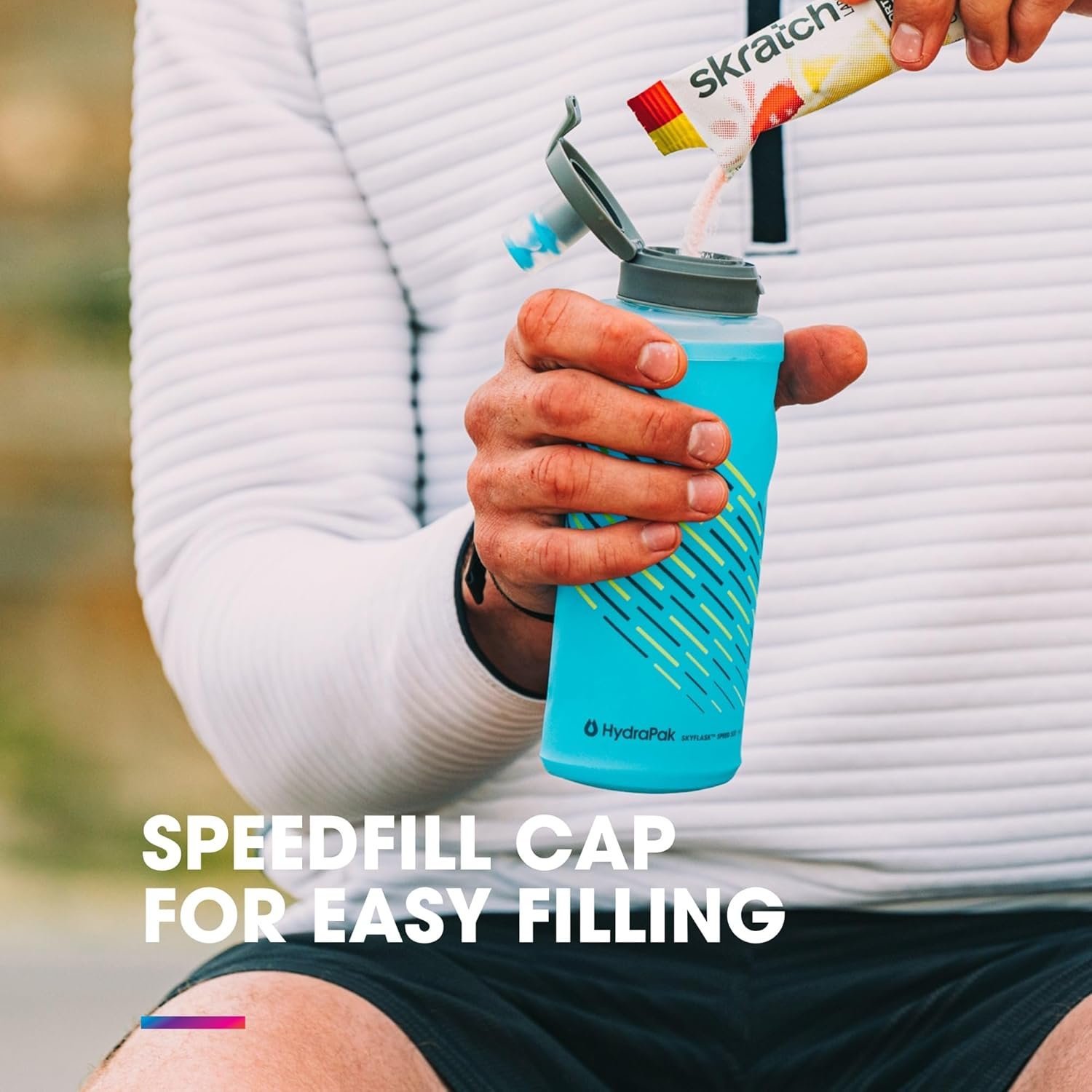 HydraPak SkyFlask Speed - Collapsible Handheld Running Water Bottle (350ml, 500ml, 500ml Insulated) - Adjustable Strap, Lightweight, Spill-Proof Cap | Collapsible, Handheld, Running, Adjustable Strap, Lightweight, Spill-Proof Cap - Image 5