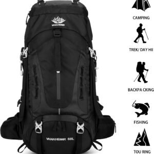 Esup 50L Hiking Backpack Men Camping Backpack with rain cover 45l+5l Lightweight Backpacking Backpack Travel Backpack