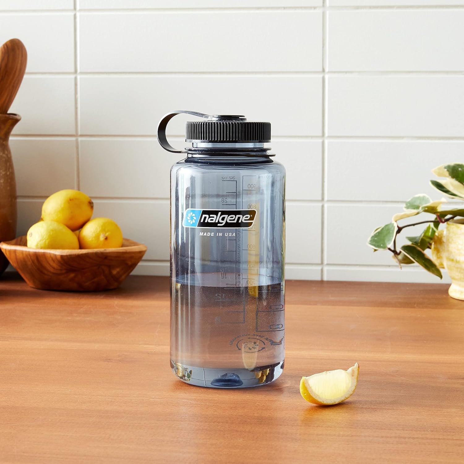 Nalgene Sustain Tritan BPA-Free Water Bottle Made with Material Derived From 50% Plastic Waste (using ISCC certified mass balance), 32 OZ, Wide Mouth - Image 2