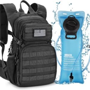 CVLIFE Tactical Hydration Pack 3L – Lightweight Water Bag With Bladder for Men Women, Heavy Duty Molle Backpack for Hiking, Cycling, Running, Hunting