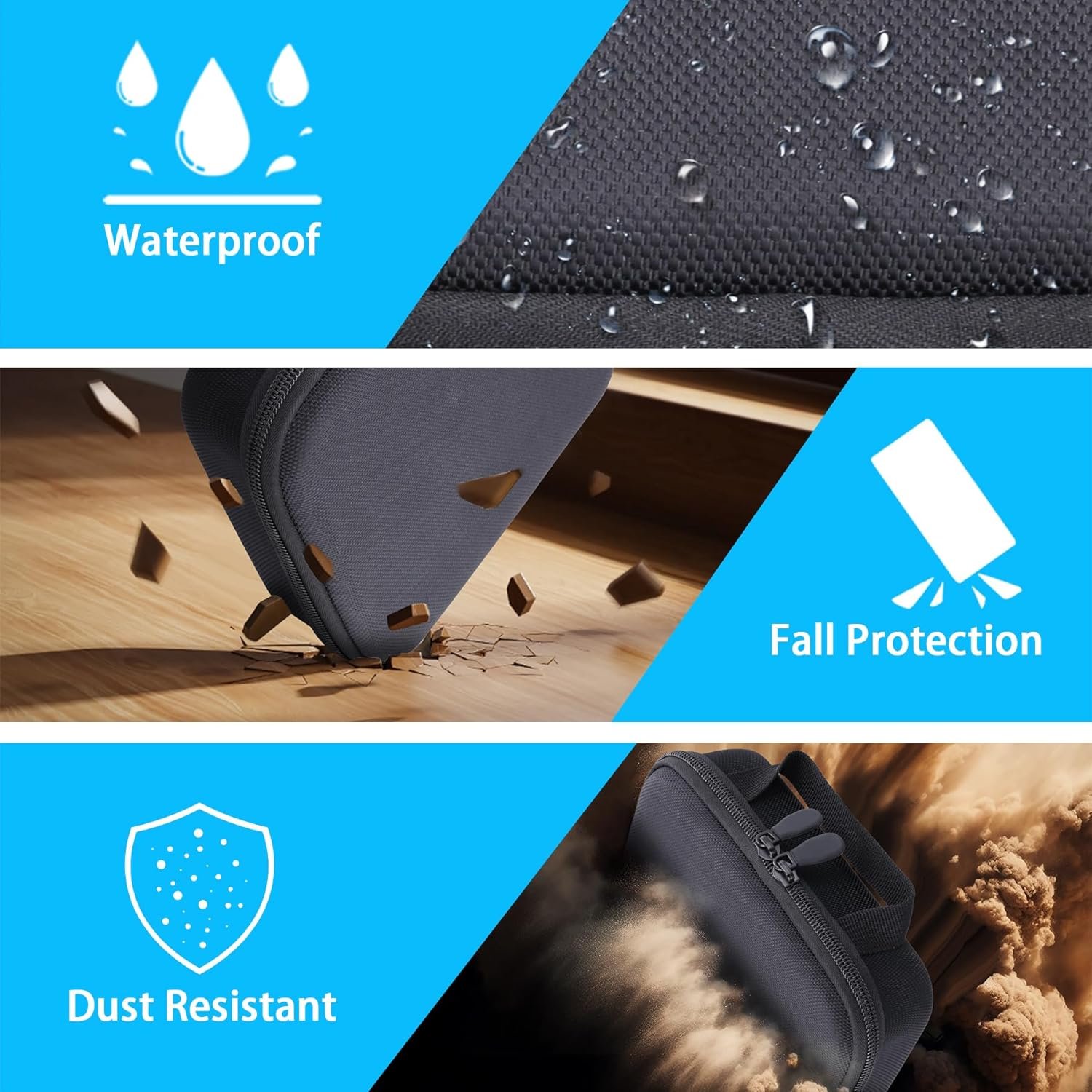 co2CREA for Anker 25,000mAh 165W / Prime 26,250mAh Power Bank and Laptop 140W USB-C Charger, Hard Travel Case Compatible with 25K Power Bank A1695, Case Only (Black Case) - Image 7