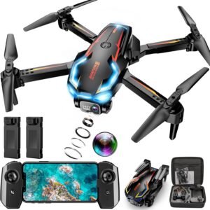 2K FPV Drone with Camera for Adult Beginners – Upgraded Altitude Hold, One Key Start, 2 Batteries & Carry Case, Toys Gifts for Teen Boys Girls, Beginner