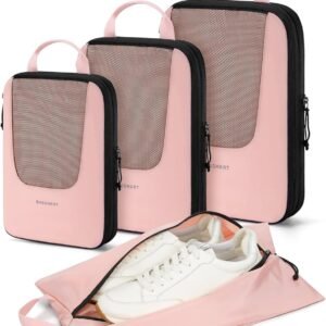 BAGSMART Compression Packing Cubes, Travel Cubes for Packing, 6/5/4 Set Suitcase Organizer Bags Set, Lightweight Packing Organizers