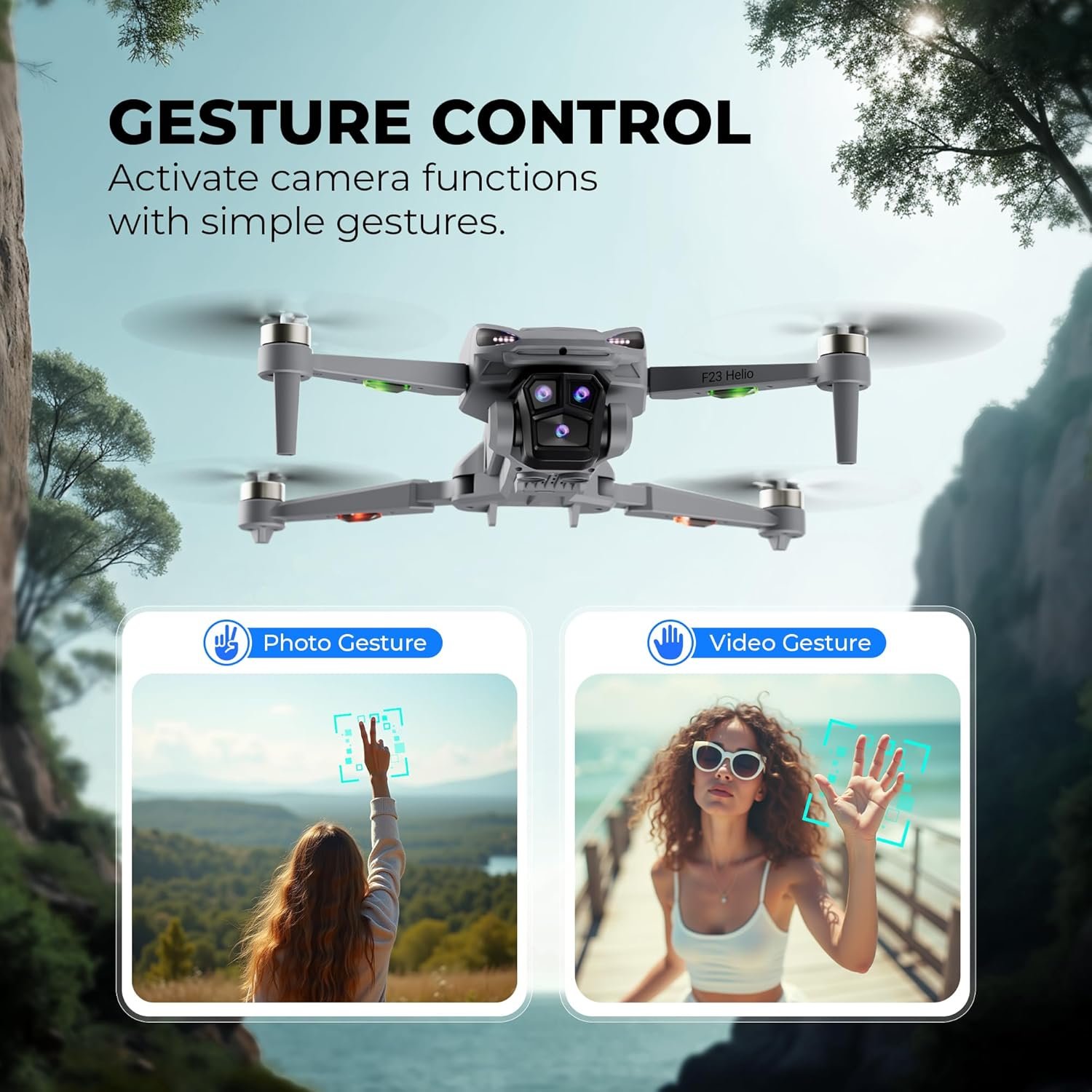 Contixo F23 GPS Drone With Camera, 46 Min Flight Time, 4.5" Screen Remote, Follow Me, Waypoints, 5GHz FPV Transmission, Return to Home, Hand Gestures, Orbit Mode Foldable Drones For Teens & Adults - Image 5