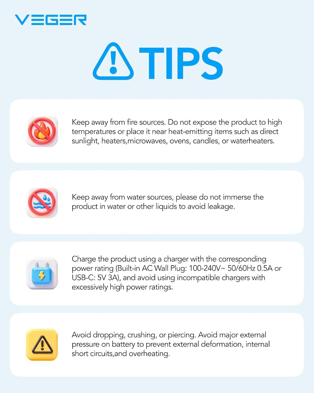 VEGER Portable Charger with Built-in AC Plug and Cables, All in One 10000mAh Ultra Slim Power Bank Travel Essentials, 15W Fast Charging Battery Pack Compatible with iPhone, Samsung, Android (Purple) - Image 9