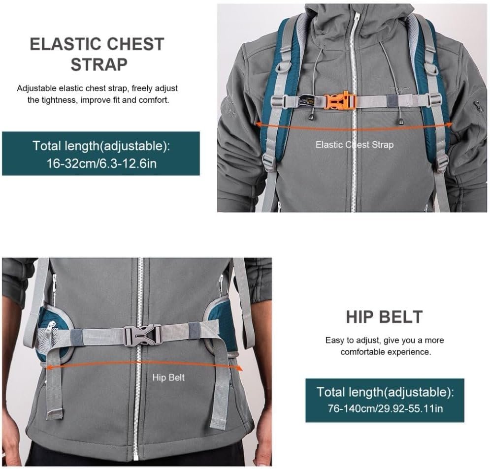 MOUNTAINTOP Hiking Backpack,18L/25L/40L Lightweight Travel Backpack with Rain Cover for Outdoor Backpacking, Camping - Image 7