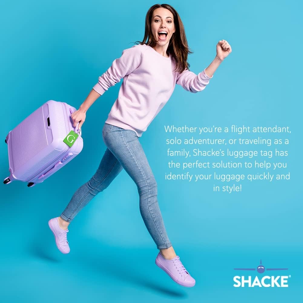 Shacke Luggage Tag Initial – Fully Bendable Tag w/Stainless Steel Loop (Letter G) - Image 3