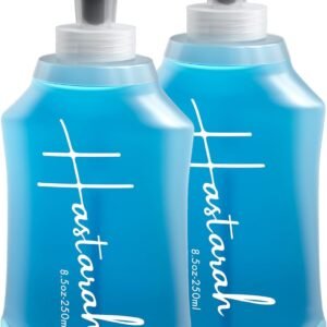 Flexible Running Bottle – Two Pack: 8.5oz, Foldable, BPA/PVC Free, Perfect for Hydration Pack, Running Vest – Ideal for Jogging, Hiking & Travel