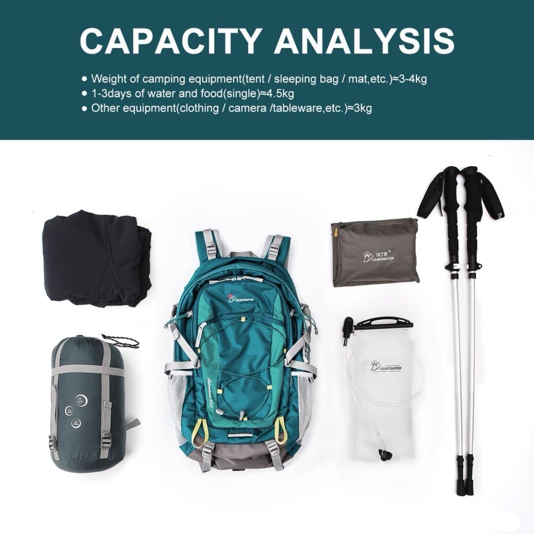 MOUNTAINTOP Hiking Backpack,18L/25L/40L Lightweight Travel Backpack with Rain Cover for Outdoor Backpacking, Camping - Image 8