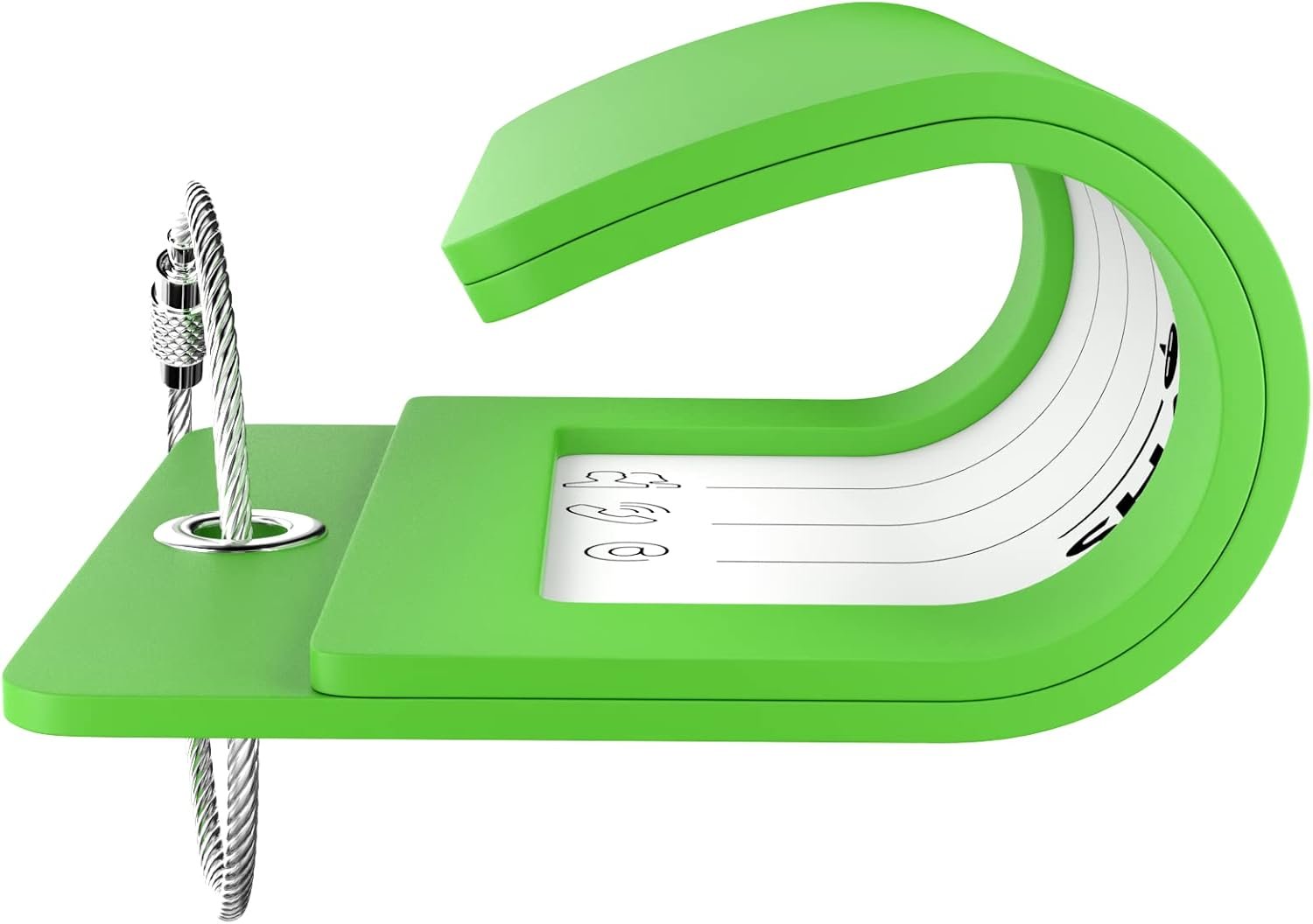 Shacke Luggage Tag Initial – Fully Bendable Tag w/Stainless Steel Loop (Letter G) - Image 5