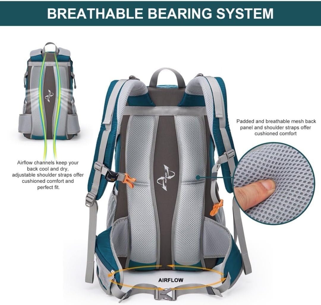 MOUNTAINTOP Hiking Backpack,18L/25L/40L Lightweight Travel Backpack with Rain Cover for Outdoor Backpacking, Camping - Image 4