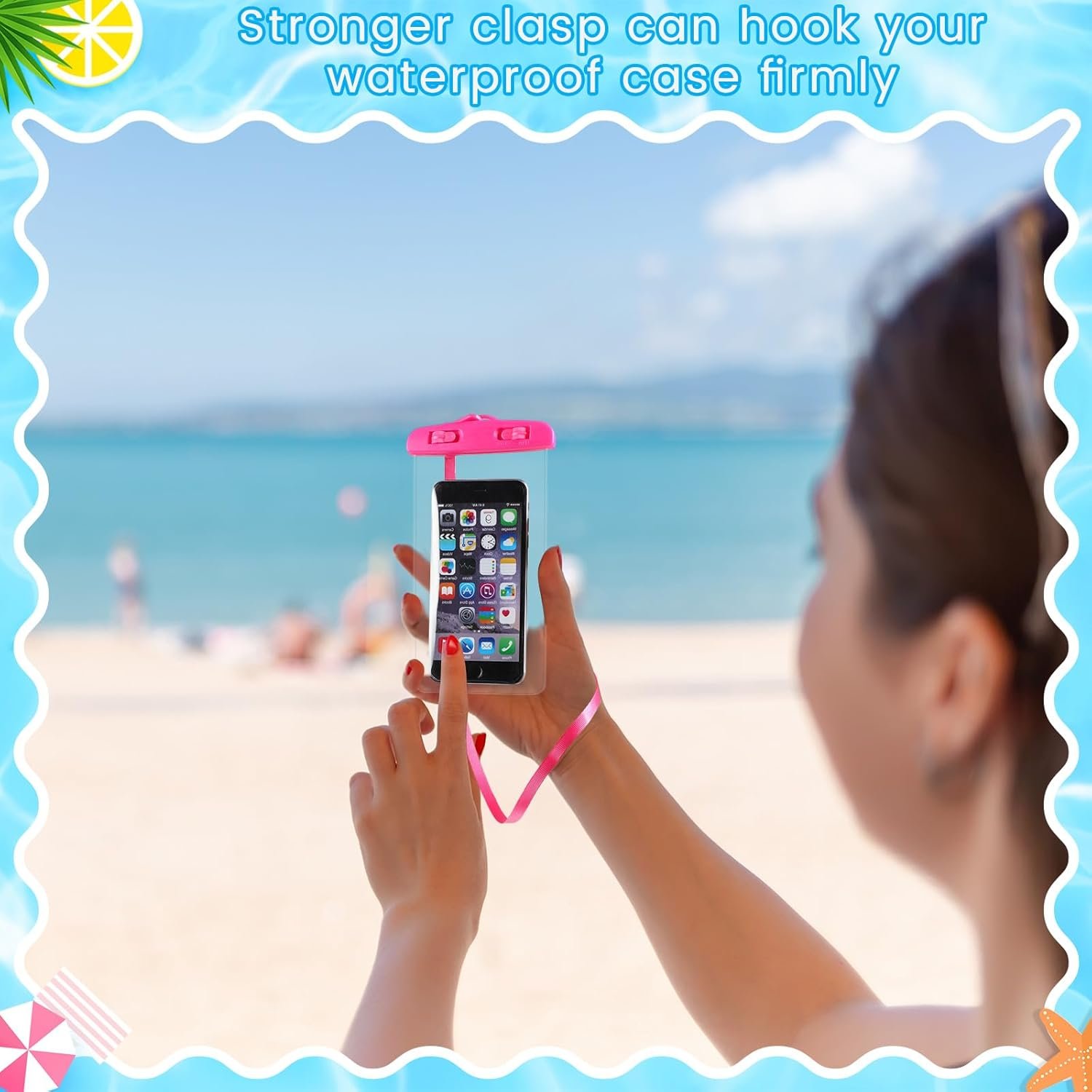 Flutesan 40 Pack Universal Clear Waterproof Phone Pouch Cell Phone Pouch Dry Bag Waterproof Cases Bag with Lanyard for Outdoor Sport Water Games Protect, up to 7 Inches (Colorful) - Image 6