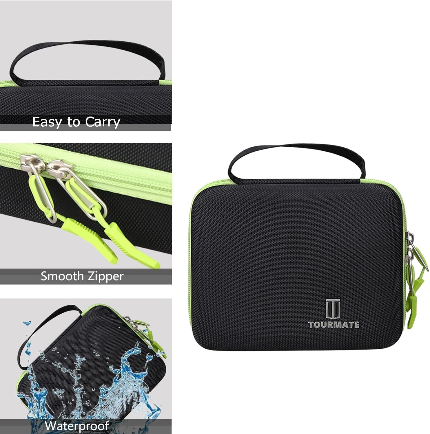 Hard Storage Case for Holy Stone HS210 Mini Drone,Travel case for Kids and Beginners RC Nano Quadcopter Indoor Small Helicopter Plane(case only) (Black & Green) - Image 6