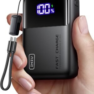 INIU Power Bank, 20000mAh 65W Ultra Compact USB C Laptop Portable Charger, PD QC Fast Charging 3-Output External Battery Pack for Laptop MacBook iPad Tablet Steam Deck iPhone 17 16 15 Pro Samsung S24