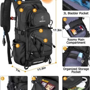 NOOLA Hydration Backpack with 3L Water Bladder, 22L / 25L Water Backpack for Hiking Cycling Biking, Lightweight Hiking Pack