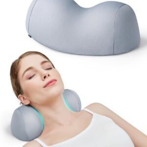 ComfortLife Small Neck Stretcher Pillow for Pain Relief, Medium Soft Cervical Traction Device Neck Mild Support Pillow Foam Cervical Neck Pillow for Tension Muscle Relax Relief (Grey)