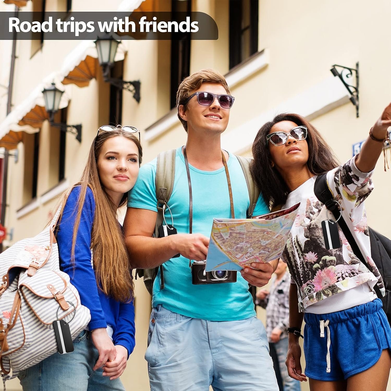 12 Pieces Luggage Tags Business Card Holder Aluminum Metal Travel ID Bag Tag for Suitcases Travel Luggage Baggage Identifier(Black) - Image 6