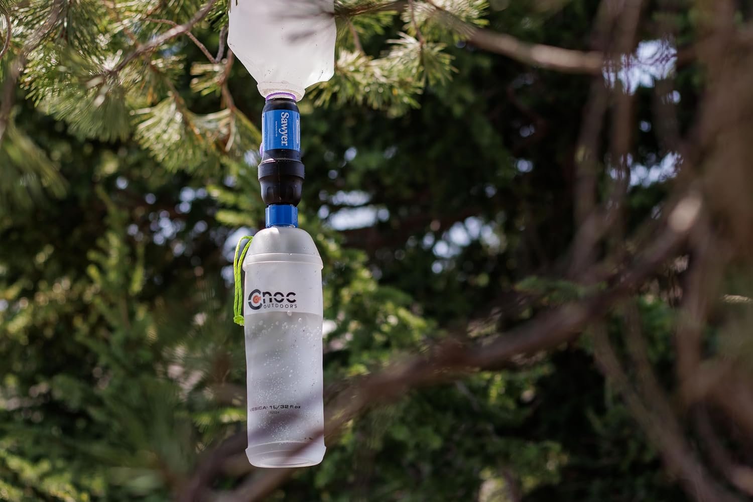 Cnoc Outdoors Vesica Collapsible Water Bottle 1 Liter Purple, 28mm Thread Compatible with Popular Filters, Packs Down Small when Empty, Perfect for Travel and Hiking - Image 5