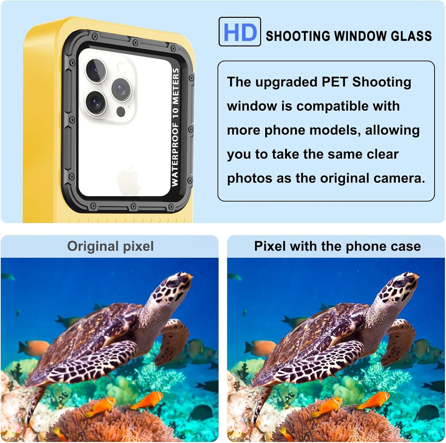 2026 Diving Snorkeling Phone Case for iPhone 17/16/15/14/13/12/11 Pro Max/XS/X Samsung Galaxy S25/S24/S23 Professional Scuba Dive Waterproof Underwater Photo Video Cover (4TH Gen, Yellow) - Image 7