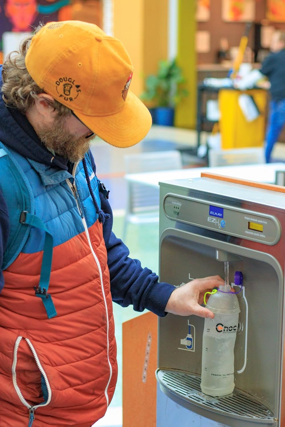 Cnoc Outdoors Vesica Collapsible Water Bottle 1 Liter Purple, 28mm Thread Compatible with Popular Filters, Packs Down Small when Empty, Perfect for Travel and Hiking - Image 6