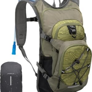 Everfun Hydration Backpack 18L with Water Bladder 2L/3L Hiking Water Backpack Women Men Hydration Pack Insulated Lightweight Day Hydropack with Storage for Hiking, Biking, Running, Festival