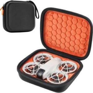 ProCase DJI Neo Carrying Case, Portable Travel Hard Shell Shockproof Cover for DJI Neo Drone (Case Only) -Orangeblack